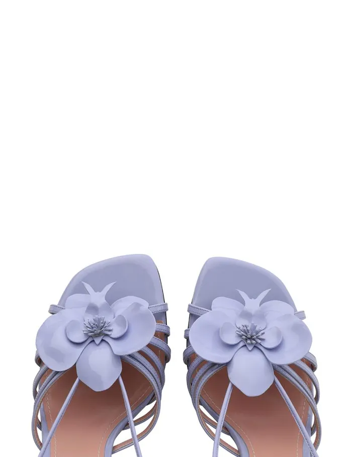 Zimmermann Heeled Sandals Zimmermann Orchid Wedge 85 Periwinkle 8211 Women