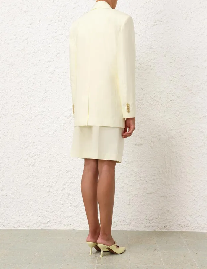 Zimmermann Jackets and Coats Harmony Poplin Jacket Lemon 8211 Women