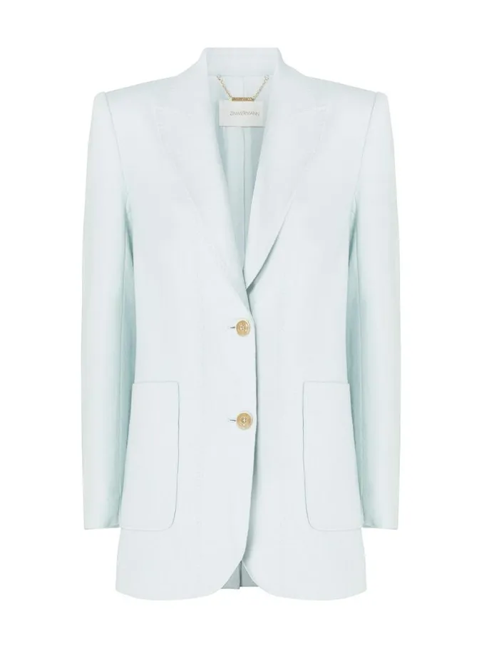 Zimmermann Jackets and Coats Natura Linen Jacket Mint 8211 Women