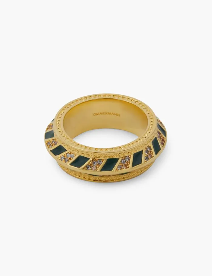 Zimmermann Jewellery Zimmemorabilia Band Ring Goldgreen 8211 Women
