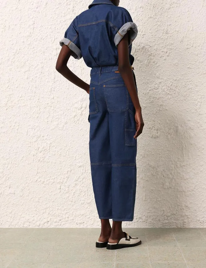Zimmermann Jumpsuits and Playsuits Matchmaker Denim Boiler Suit Railway Blue 8211 Women