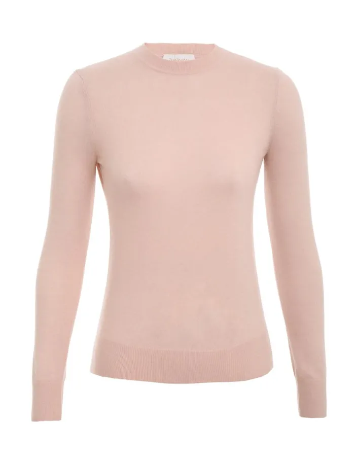 Zimmermann Knitwear Classic Crew Neck Sweater Dusty Pink 8211 Women