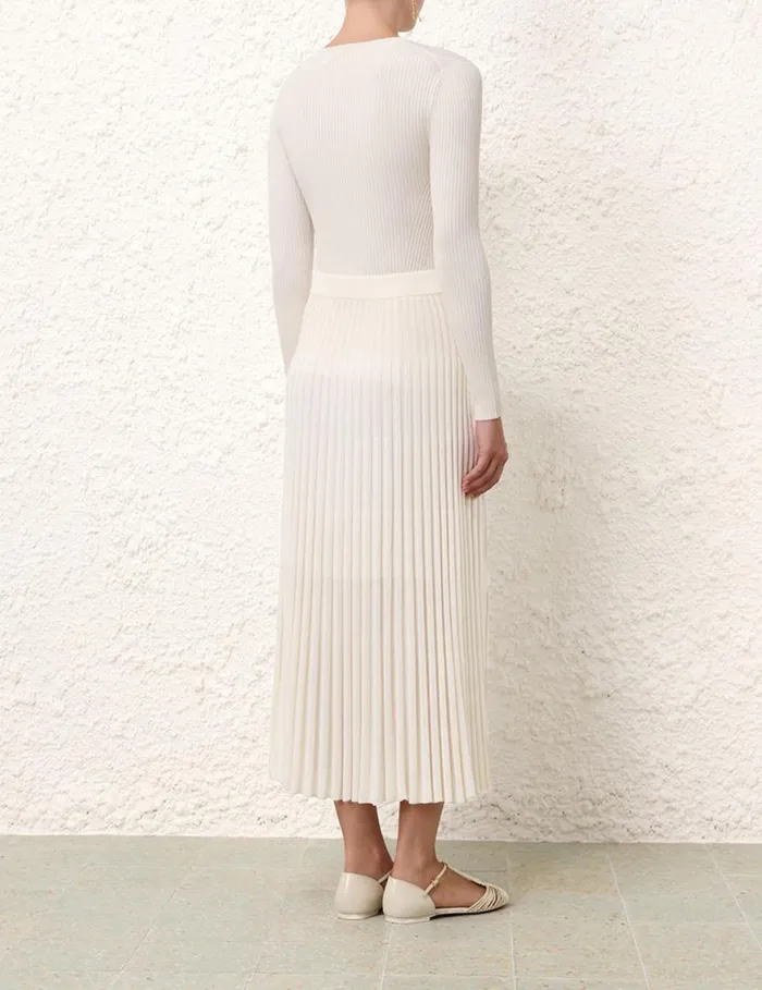 Zimmermann Knitwear Crew Neck Top Parchment 8211 Women