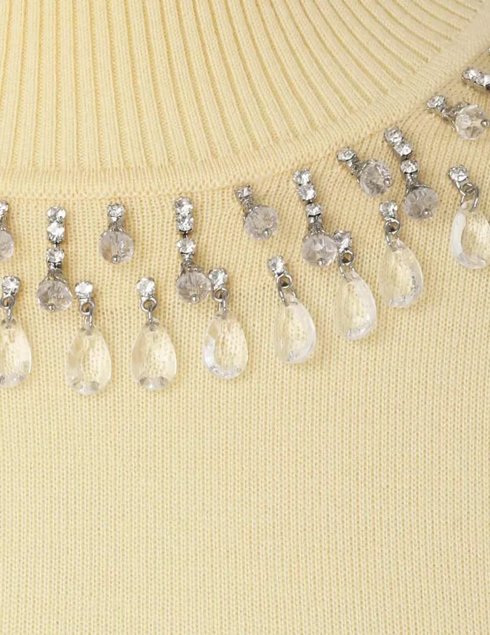 Zimmermann Knitwear Matchmaker High Neck Crop Top Lemon 8211 Women