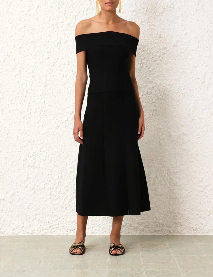 Zimmermann Knitwear Matchmaker Knit Panelled Skirt Black 8211 Women