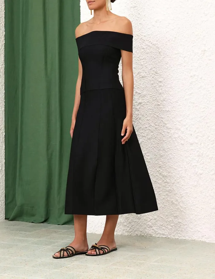 Zimmermann Knitwear Matchmaker Knit Panelled Skirt Black 8211 Women