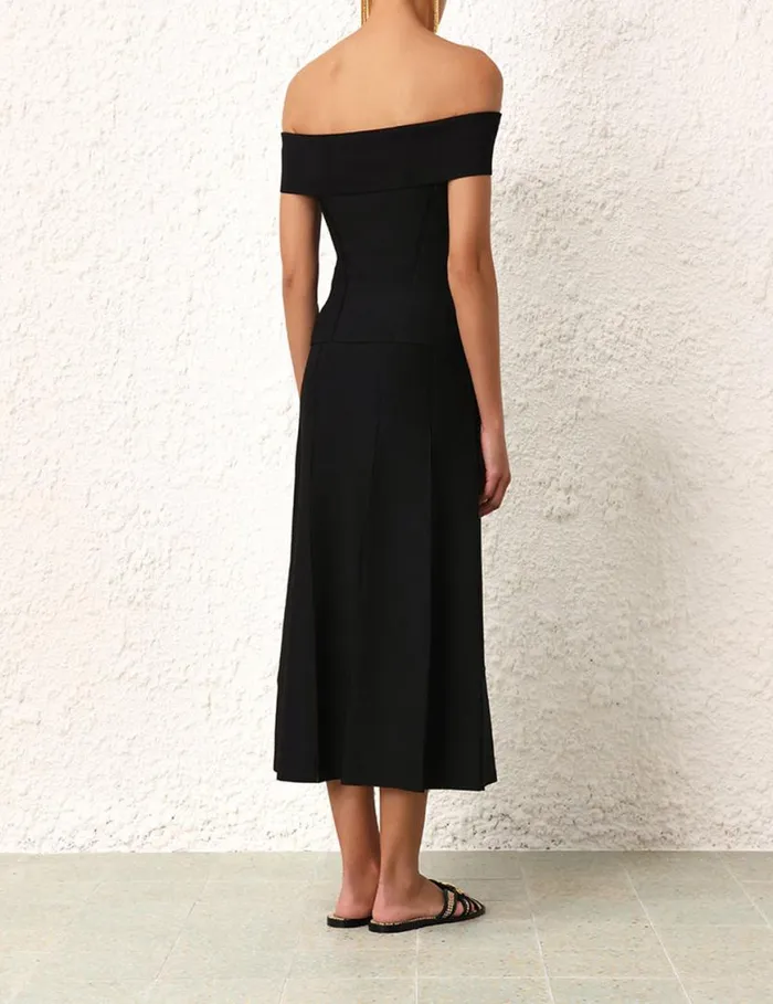 Zimmermann Knitwear Matchmaker Knit Panelled Skirt Black 8211 Women