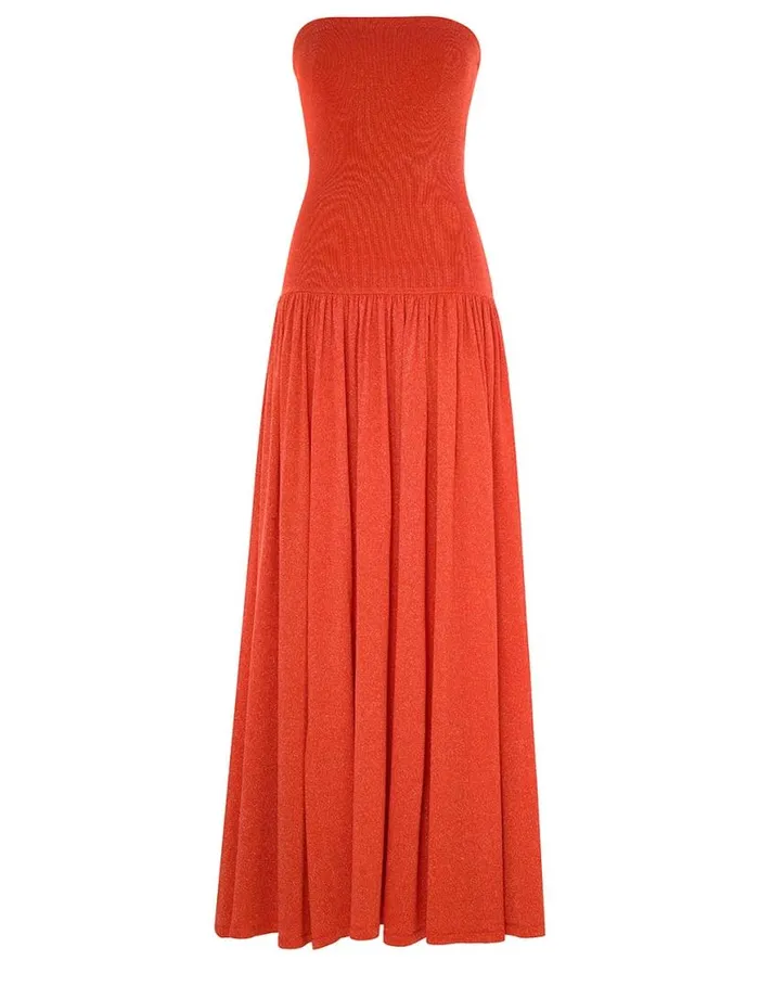 Zimmermann Knitwear Tranquillity Metallic Dress Tomato 8211 Women