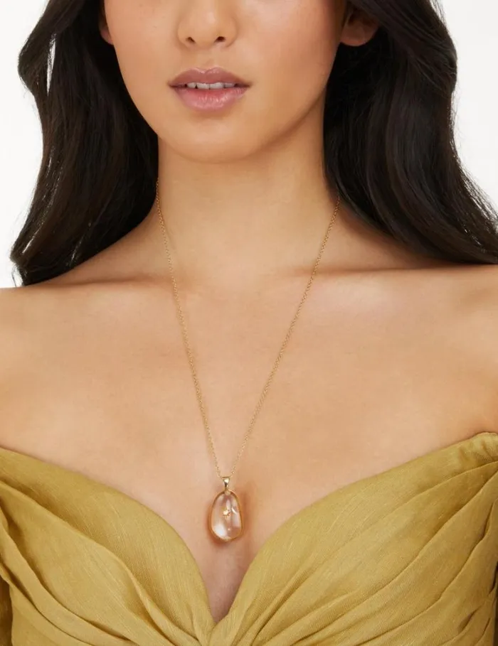 Zimmermann Necklaces Crystal Pebble Necklace Goldtransparent Quartz 8211 Women