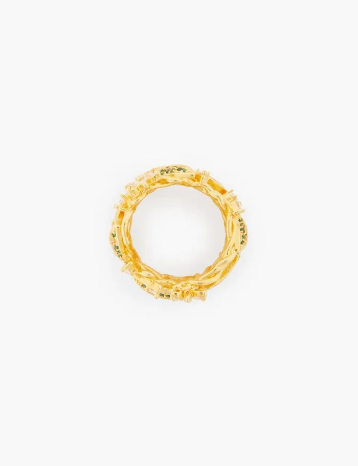 Zimmermann Rings Zimmermann Bloom Band Ring Goldgreen 8211 Women