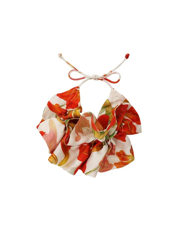 Zimmermann Scarves Flower Neck Scarf Red Lily 8211 Women