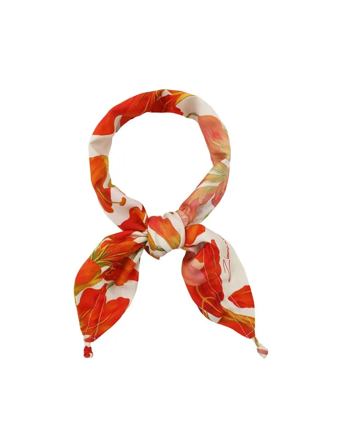 Zimmermann Scarves Flower Neck Scarf Red Lily 8211 Women