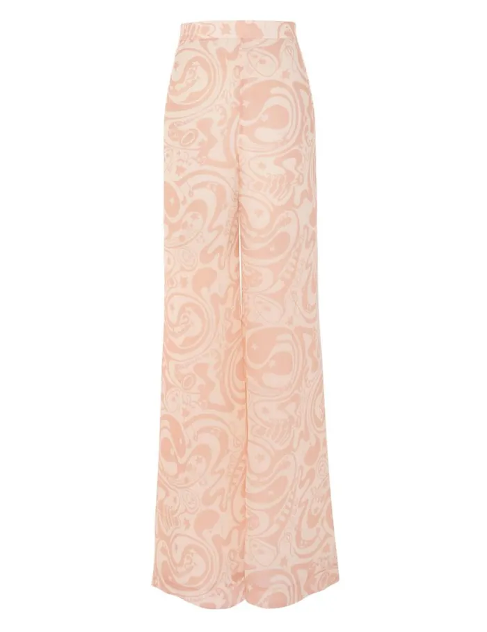 Zimmermann Shorts and Pants Matchmaker Flare Pant Pinkcream Abstract Musical 8211 Women