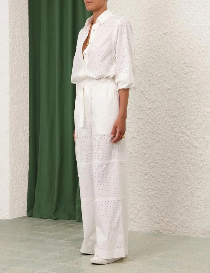 Zimmermann Shorts and Pants Natura Burnout Cargo Pants Ivory 8211 Women