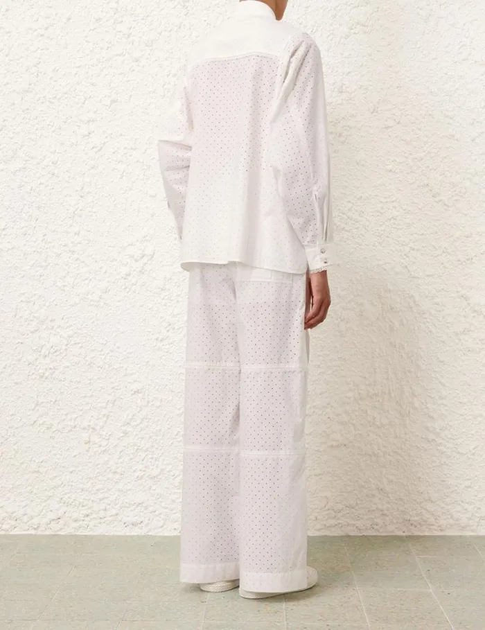 Zimmermann Shorts and Pants Natura Burnout Cargo Pants Ivory 8211 Women