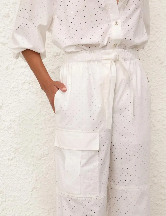 Zimmermann Shorts and Pants Natura Burnout Cargo Pants Ivory 8211 Women