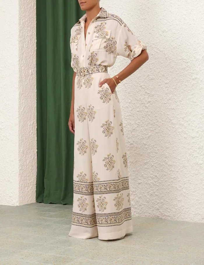 Zimmermann Shorts and Pants Wide Leg Pant Utility Dot Lemon 8211 Women