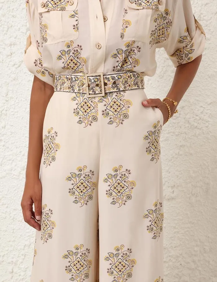 Zimmermann Shorts and Pants Wide Leg Pant Utility Dot Lemon 8211 Women