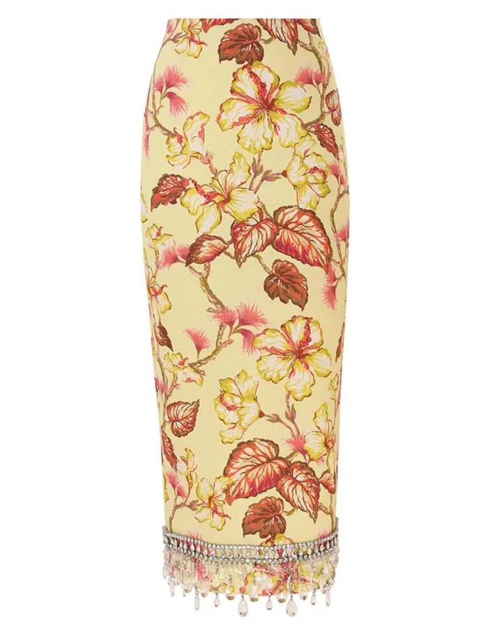 Zimmermann Skirts Matchmaker Diamante Skirt Yellow Hibiscus 8211 Women