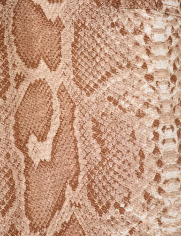 Zimmermann Skirts Natura Aline Midi Skirt Tan Snake 8211 Women