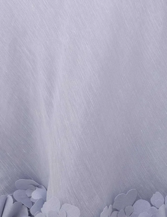 Zimmermann Skirts Natura Applique Flower Skirt Lilac Blue 8211 Women