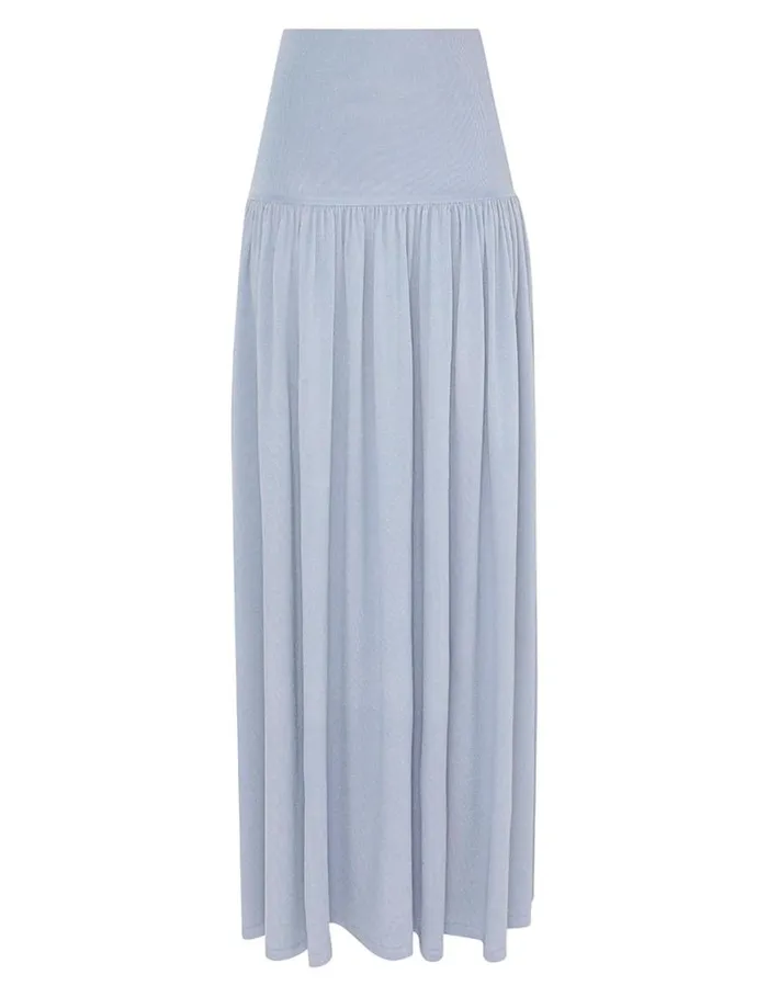 Zimmermann Skirts Natura Metallic Midi Skirt Blue 8211 Women