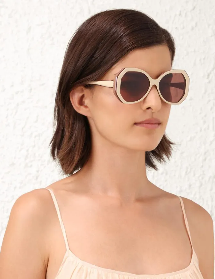 Zimmermann Sunglasses Zimmermann Uptempo Hexagon Cream 8211 Women
