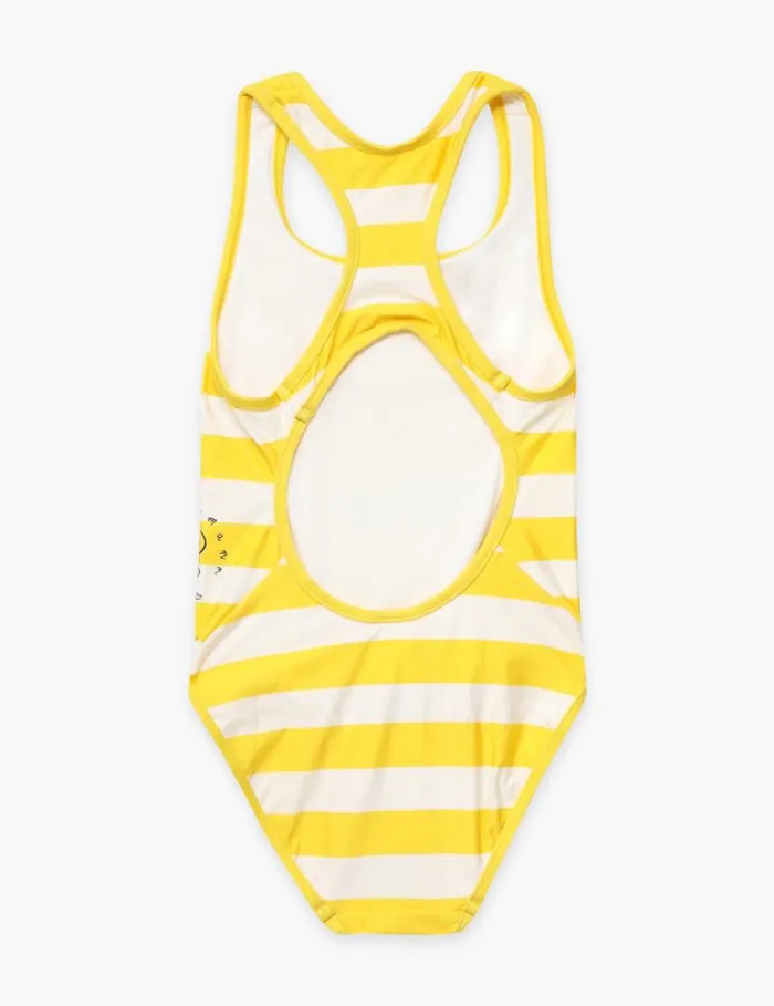 Zimmermann Swimwear Alight Racer 1PC Yellowcream Stripe 8211 Kids