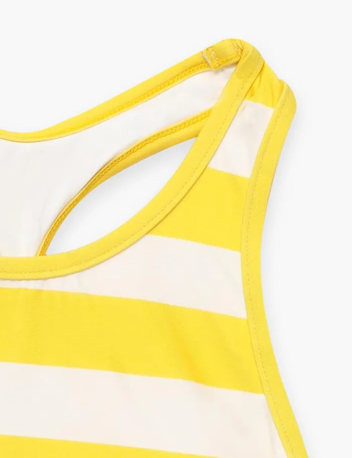 Zimmermann Swimwear Alight Racer 1PC Yellowcream Stripe 8211 Kids