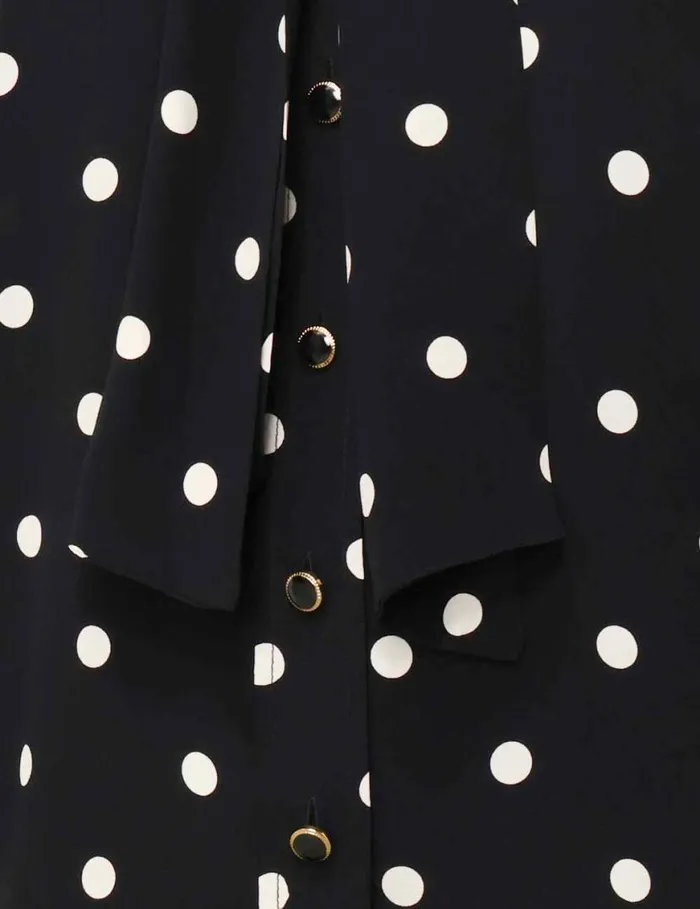Zimmermann Tops Batwing Blouse Black W Cream Dot 8211 Women