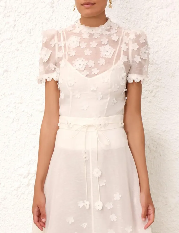 Zimmermann Tops Matchmaker Lift Off Top Ivory 8211 Women