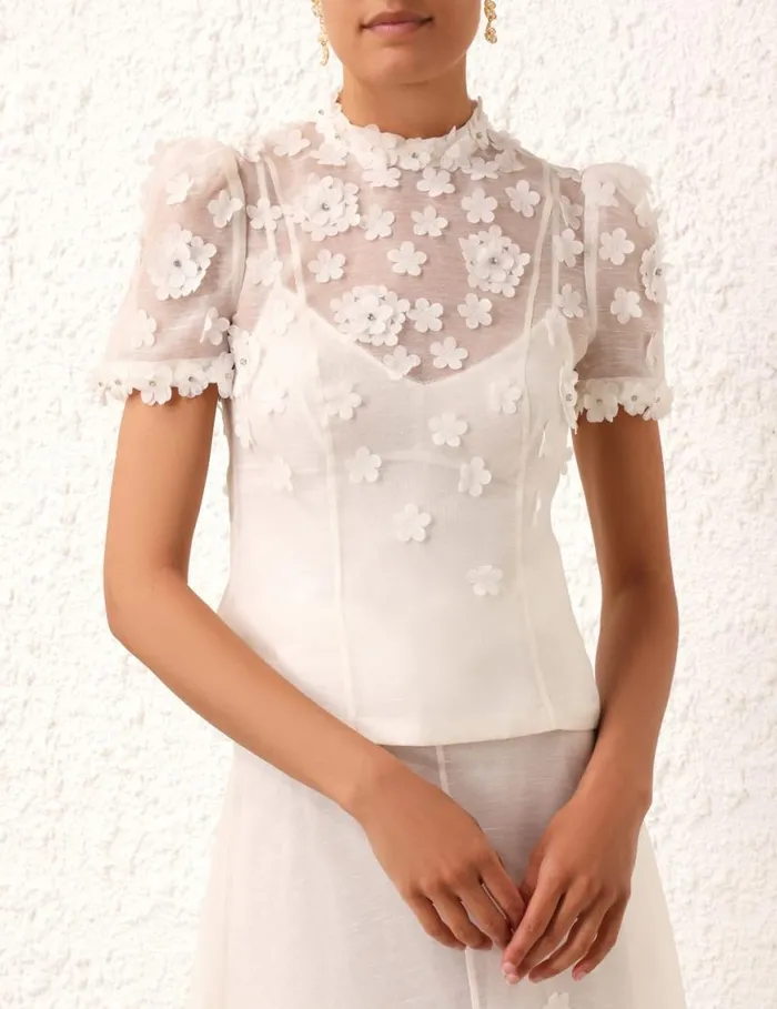 Zimmermann Tops Matchmaker Lift Off Top Ivory 8211 Women
