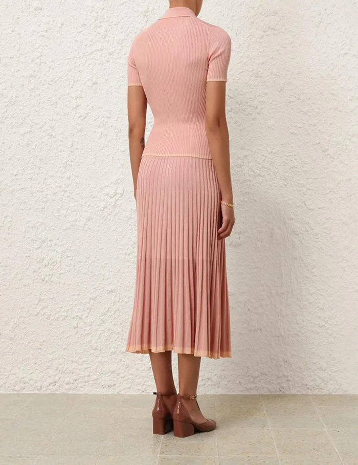 Zimmermann Tops Metallic Polo Peach 8211 Women