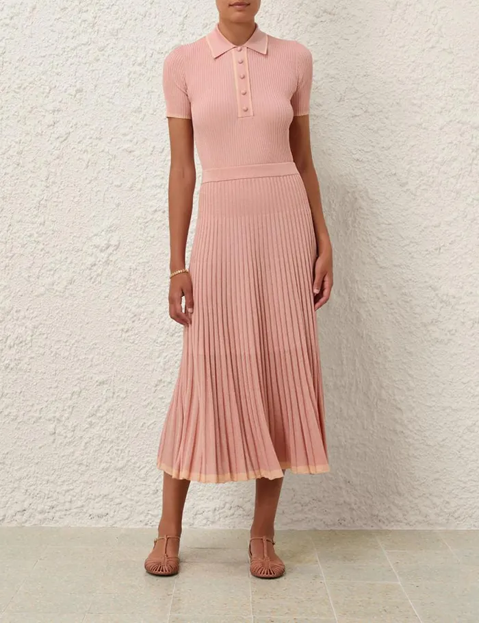 Zimmermann Tops Metallic Polo Peach 8211 Women