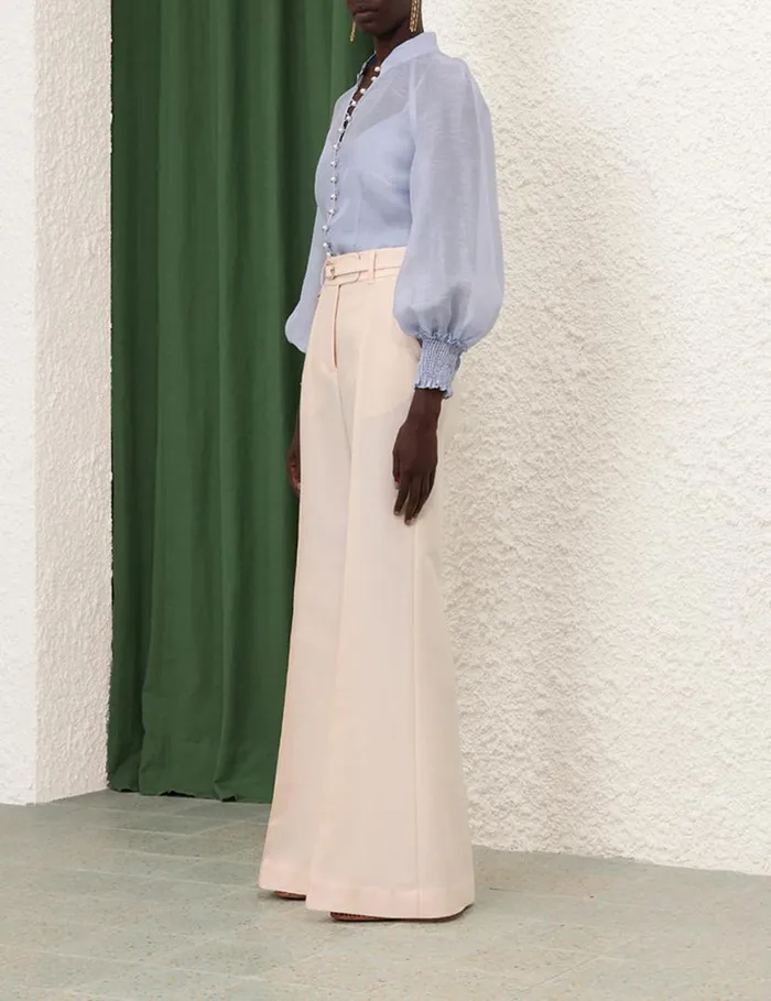 Zimmermann Tops Natura Blouse Lilac Blue 8211 Women