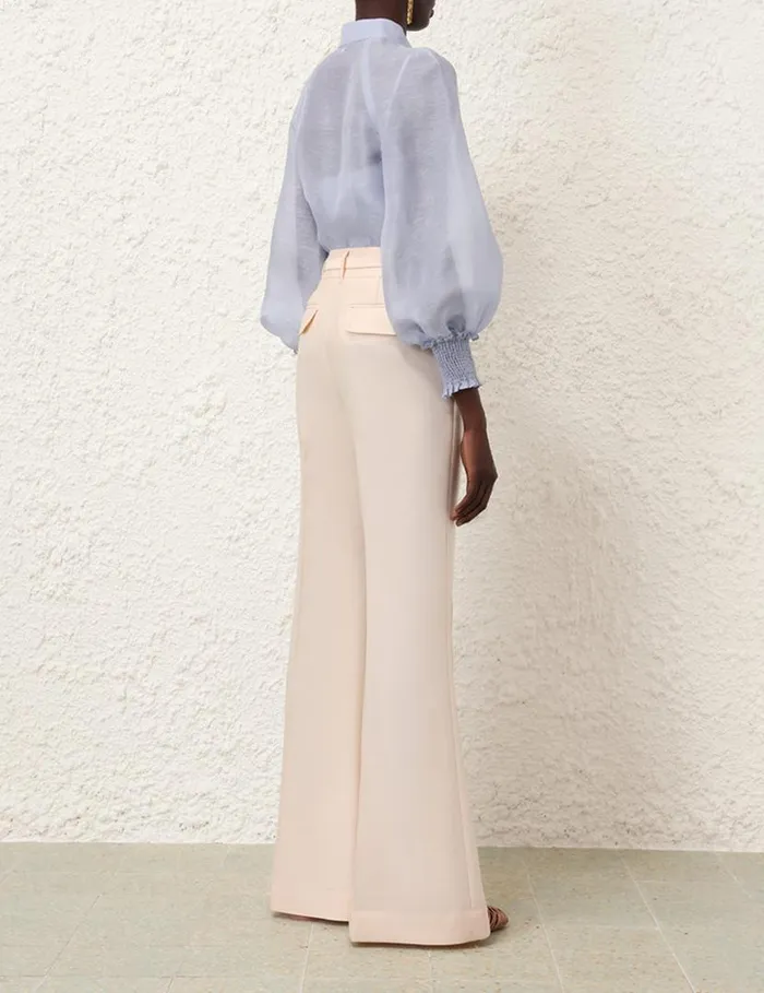 Zimmermann Tops Natura Blouse Lilac Blue 8211 Women