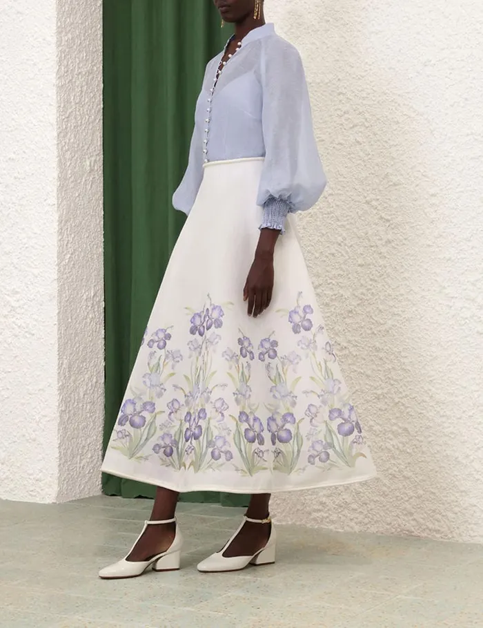 Zimmermann Tops Natura Blouse Lilac Blue 8211 Women