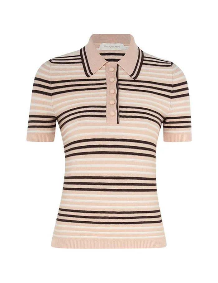 Zimmermann Tops Natura Stripe Polo Multi 8211 Women