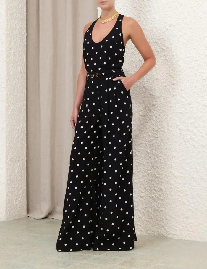 Zimmermann Tops Tank Black W Cream Dot 8211 Women