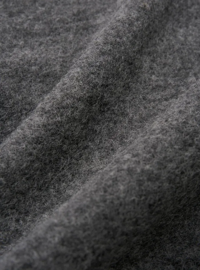 Zip Bomber In Grey Marl Wool Fleece Men Universal Works Fleece