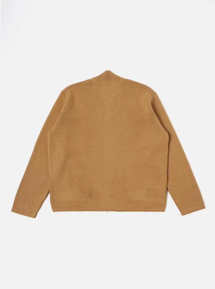 Zip Knitwork Jacket In Sand Merino Knit Men Universal Works Cardigans