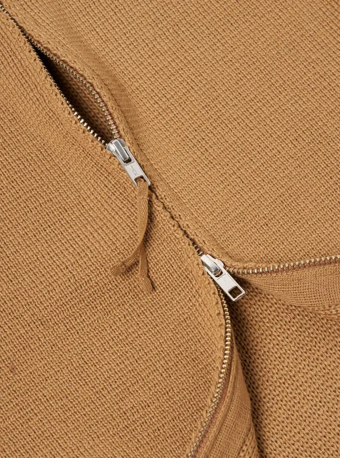 Zip Knitwork Jacket In Sand Merino Knit Men Universal Works Cardigans