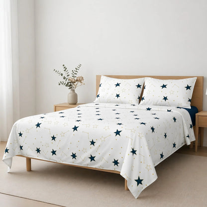 Printed Breathable Microfiber Sheet Set Adjustable Fitted Sheet 30 cm Pillowcases Set 3 4 Pieces Bed 90 105 135 150 180 Soft Washable Daily Use Various Designs
