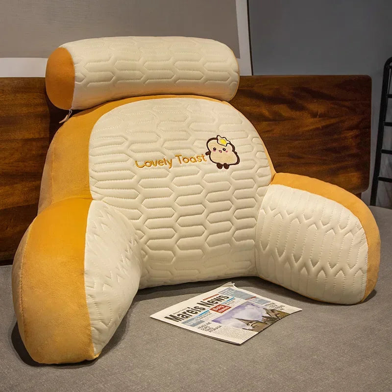 Latex Large Backrest Cushion Bed Headboard Supportive Pillow Dorm Room Suitable Reading Phone Gaming Relax Household Daily Use