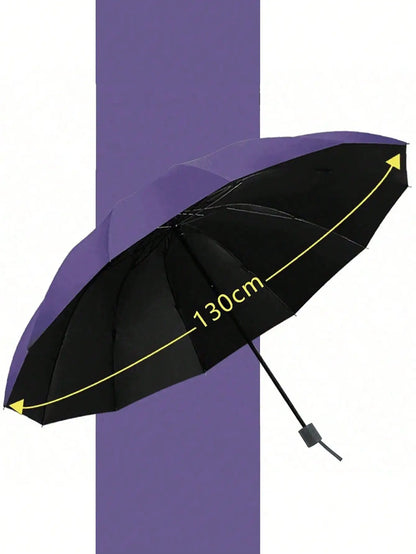 Extra Large Umbrella Reinforced Frame Windproof Black Coating UV Protection Sun Rain Double Layer Folding Compact For Outdoor Travel Daily Use Men Women High Quality Hot Trending Now