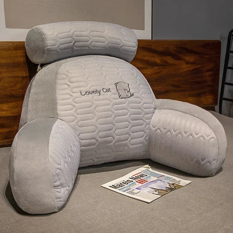 Latex Large Backrest Cushion Bed Headboard Supportive Pillow Dorm Room Suitable Reading Phone Gaming Relax Household Daily Use