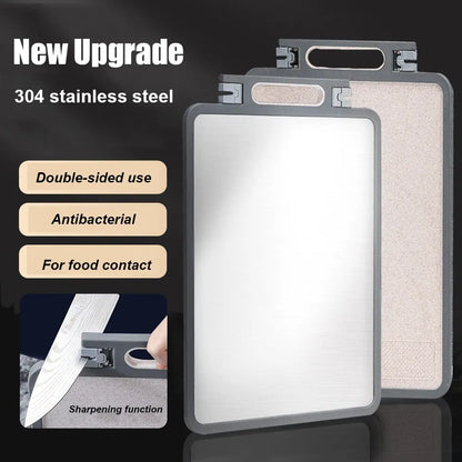 Stainless Steel 2-in-1 Cutting Board Food Grade Material Kneading Non-Stick Both Sides Available Home Cooking Dessert Daily Use