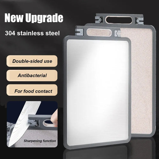 Stainless Steel 2-in-1 Cutting Board Food Grade Material Kneading Non-Stick Both Sides Available Home Cooking Dessert Daily Use