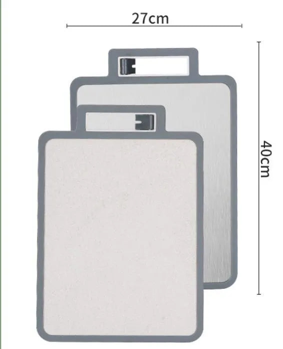 Stainless Steel 2-in-1 Cutting Board Food Grade Material Kneading Non-Stick Both Sides Available Home Cooking Dessert Daily Use