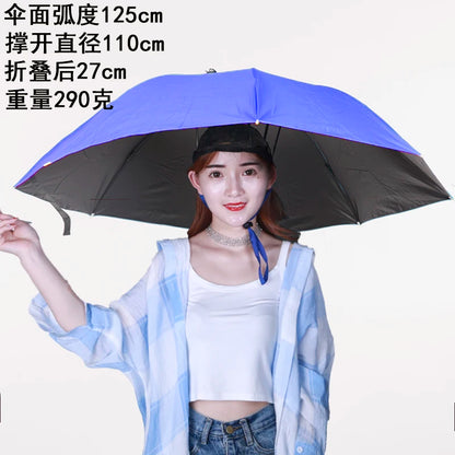 Extra Large 110cm Diameter Fishing Umbrella Hat Sunshade UV Protection Rain Cap Headwear Oversize Home Daily Use Umbrella
